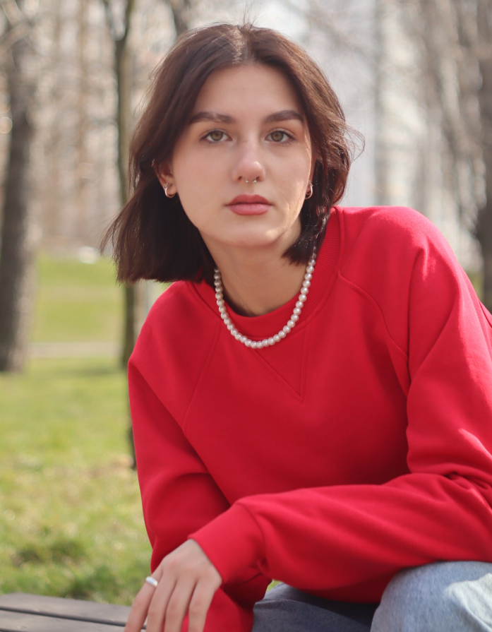 Світшот жіночий (теплий на флісі) червоний