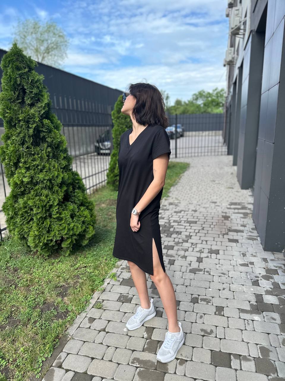 Сукня футболка чорна (10.05.1)