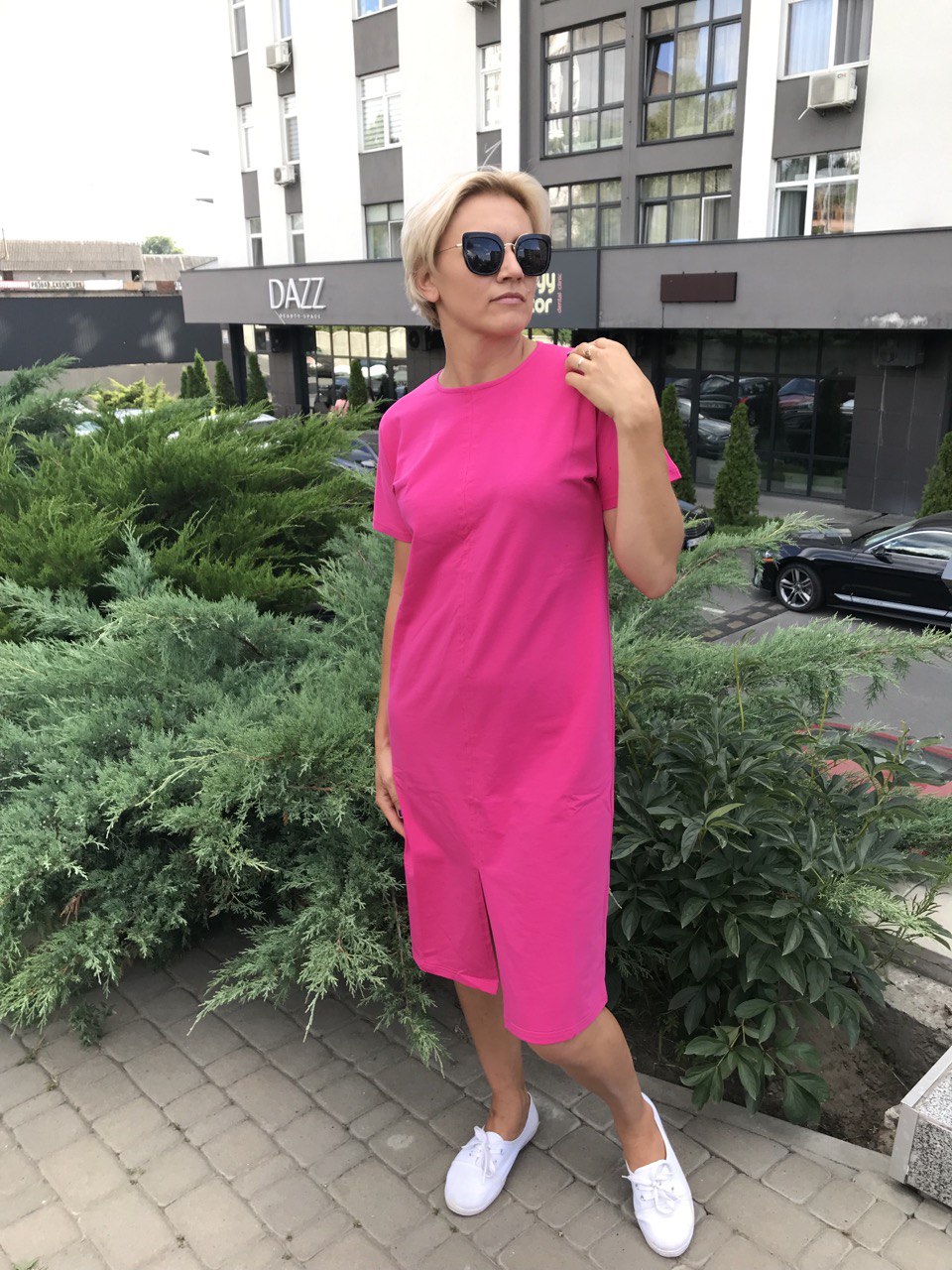 Сукня футболка малина (10.06.3)