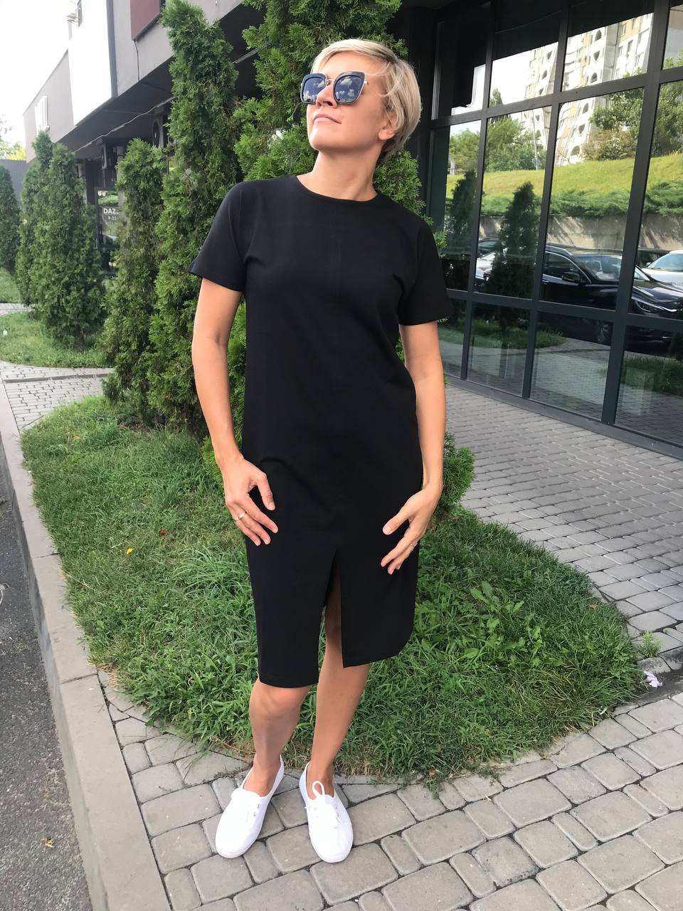 Сукня футболка чорна(10.06.4)
