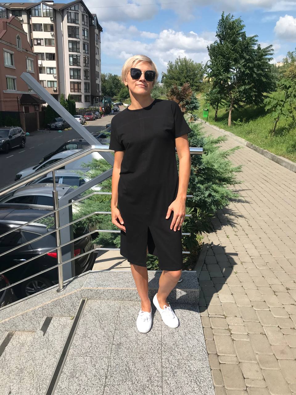 Сукня футболка чорна(10.06.4)