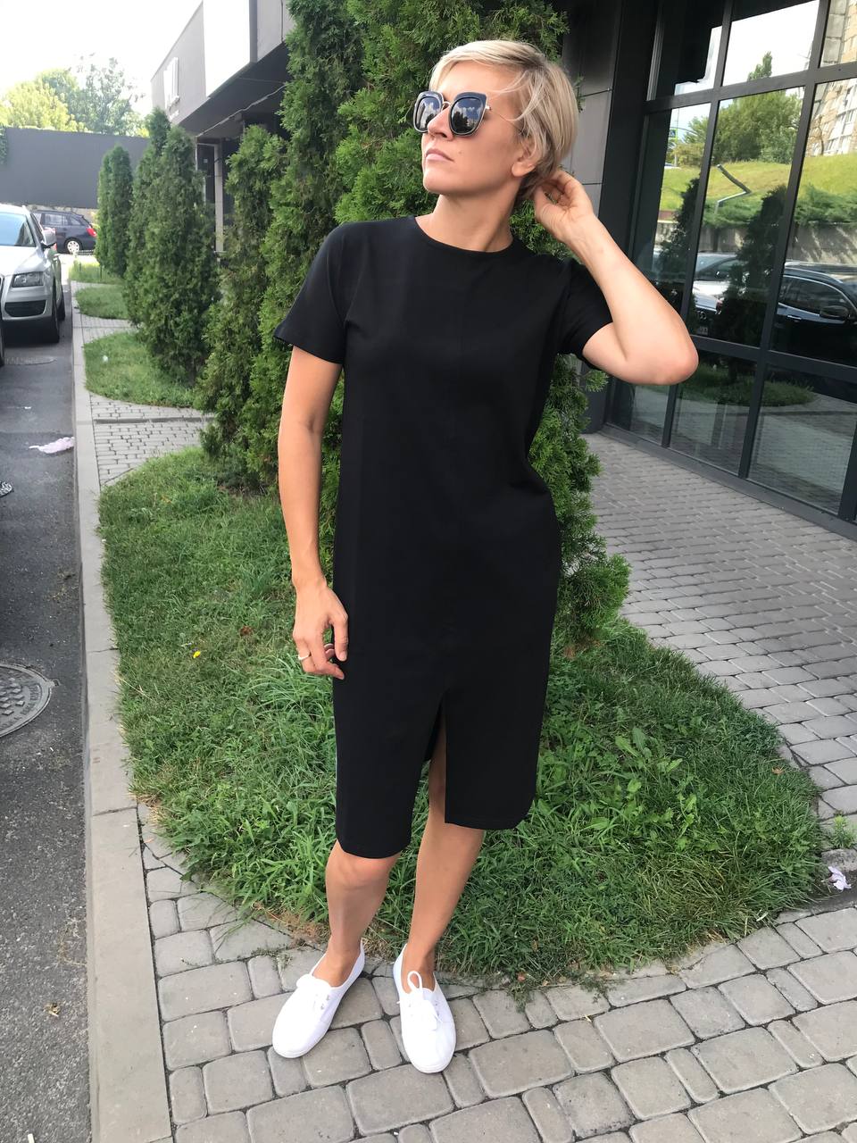 Сукня футболка чорна(10.06.4)