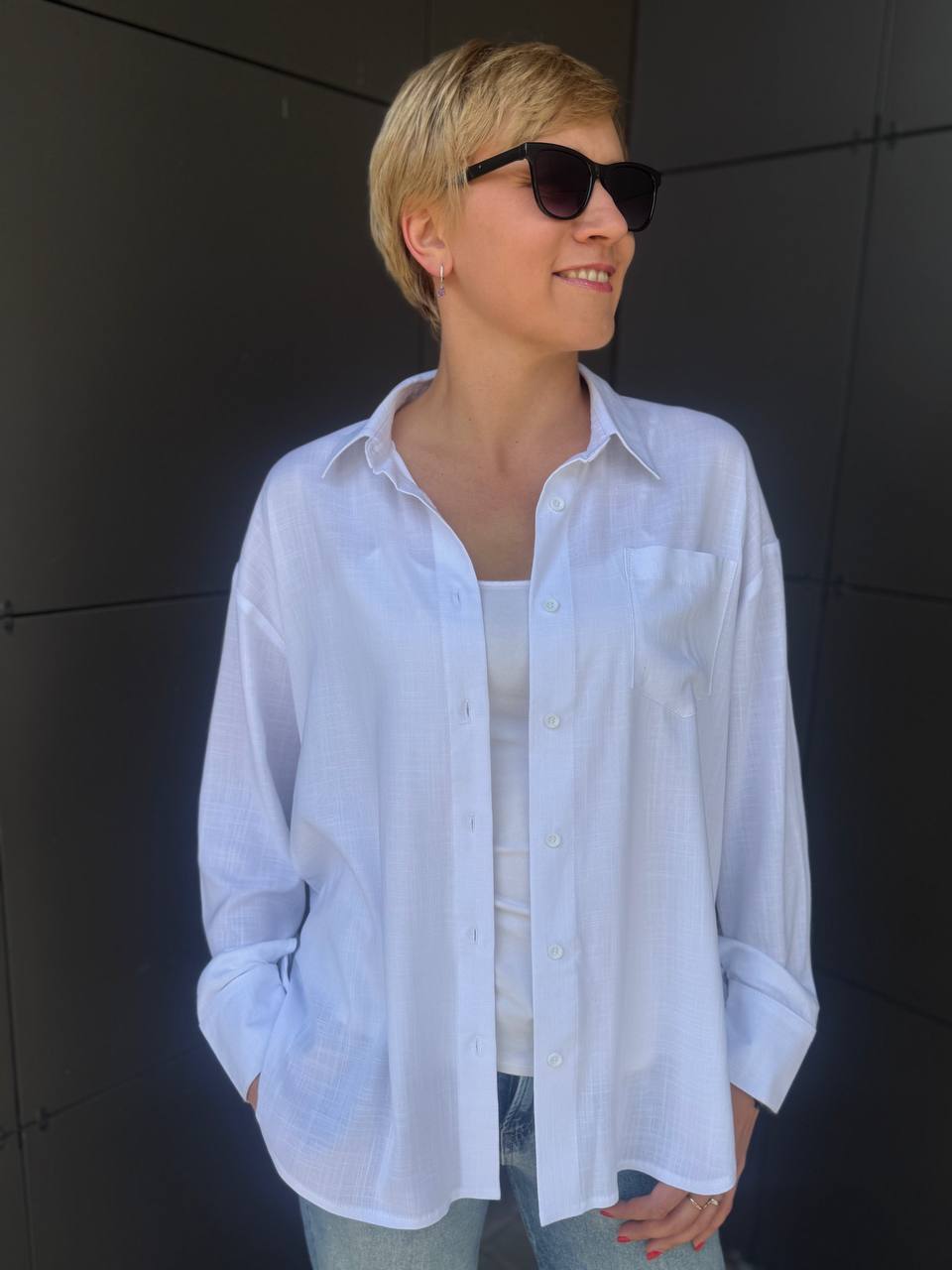 Сорочка біла оверсайз Casual White