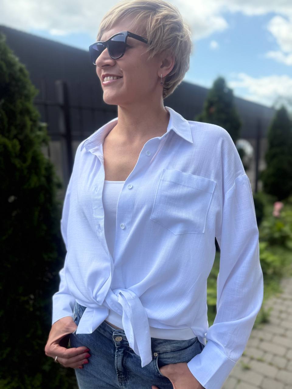 Сорочка біла оверсайз Casual White