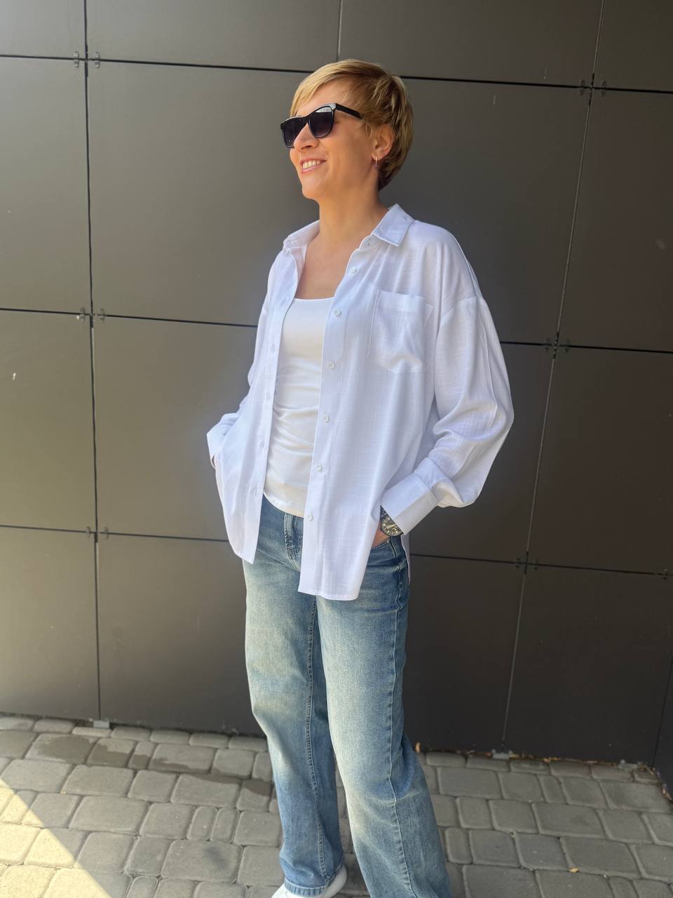 Сорочка біла оверсайз Casual White