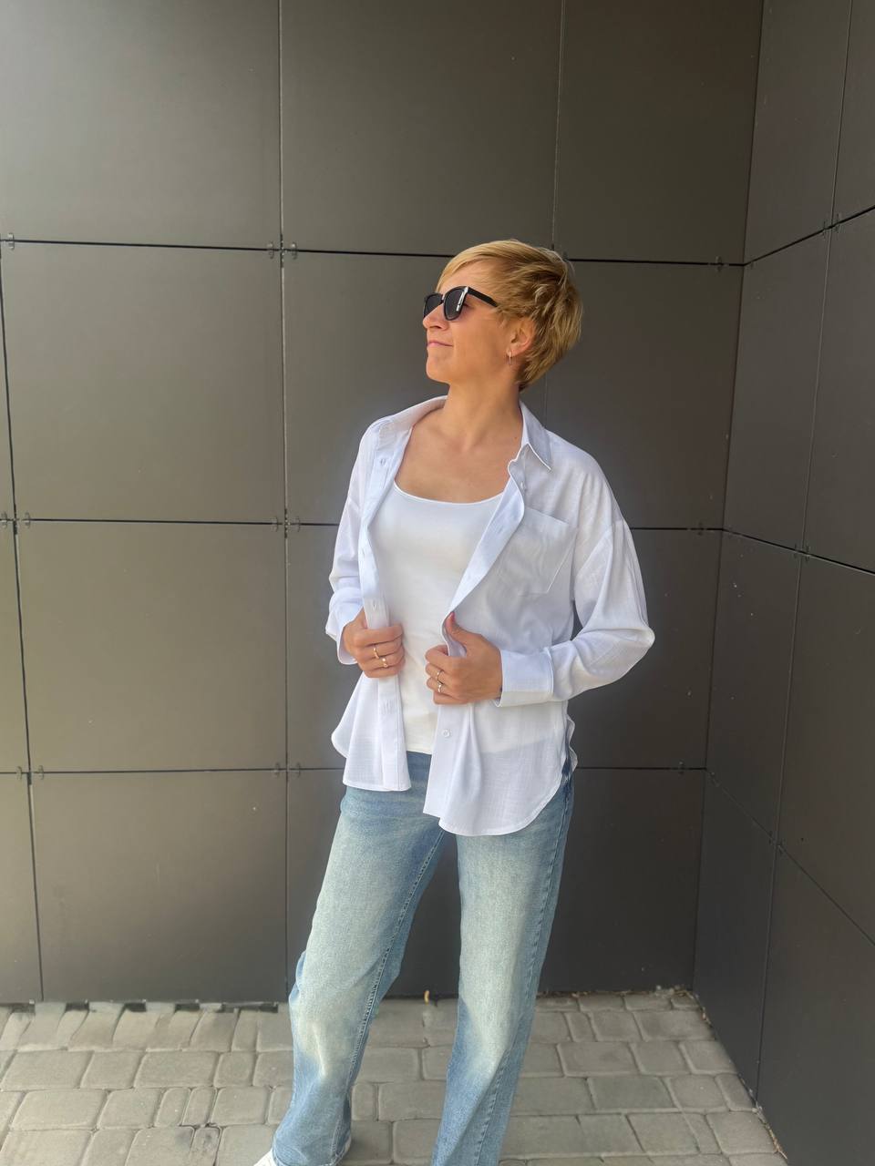 Сорочка біла оверсайз Casual White